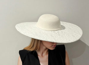 Wide Brim Silk Lace Hat