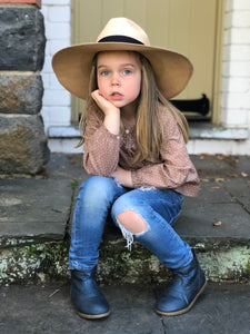 Wide Fedora Junior Natural